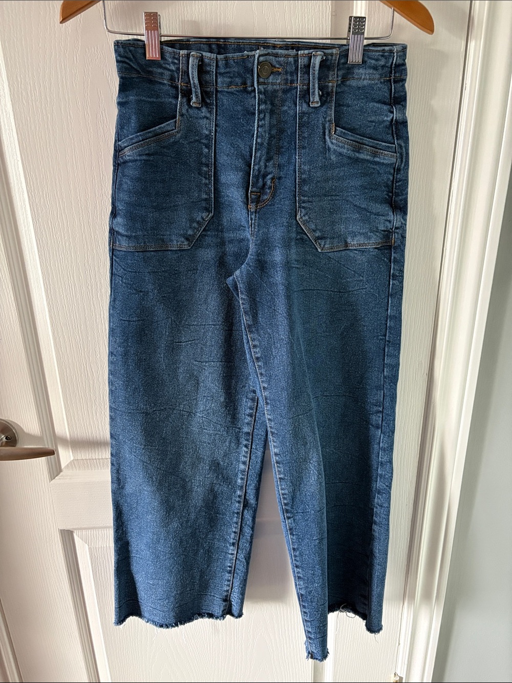 Kensie Indigo Wide-Leg Flare Denim Jeans